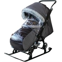 Санки коляска Galaxy NOVA серебро