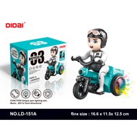 Игрушка на батарейках LD-151A велосипедист в кор.