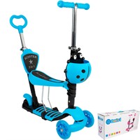 Самокат каталка трехколесная голубой 311