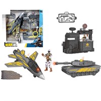 Набор Армия 6670B самолет, танк, солдат, вышка в кор.