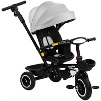 Велосипед трехколесный Dvizhok серый поворотный FG240528299L-2 колеса прорезиненные 10"/8" поворот.сидение