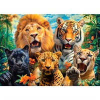 Набор для творчества Роспись по холсту 40х50 см Селфи диких кошек Х-4597