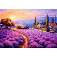 Набор для творчества Алмазная мозаика 30х40 см квадратная Закат над Провансом НД-0476