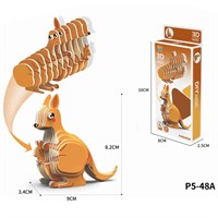 Конструктор картон. P5-48A  Кенгуру в коробке