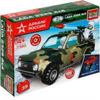 Город мастеров 7380-KK АРМИЯ РОССИИ ВОЕННАЯ LADA 4x4 PICKUP,  39 дет.