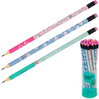 Карандаш ч/гр MESHU Kittens, HB, заточен., с печатью, с ластиком, ассорти MS_58142