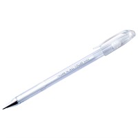 Ручка гелевая Crown "Hi-Jell Pastel" белая пастель, 0,8мм HJR-500P