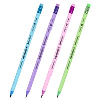 Карандаш ч/гр НВ "Pastel" с ластиком ассорти 181995 Brauberg