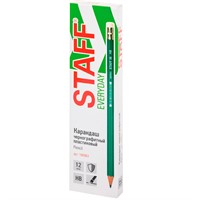 Карандаш ч/гр с ластиком НВ 180963 STAFF