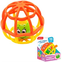 Музыкальный мячик хохотуша Оранжево-желтый 4630027294555