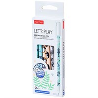 Ручка гелевая синяя стираемая 0,6мм Let's play/Давай поиграем  GP_081811 Hatber