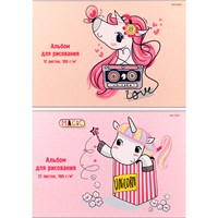 Альбом для рисования 12л. А4 РИСУНОК ЕДИНОРОГА 12-3757