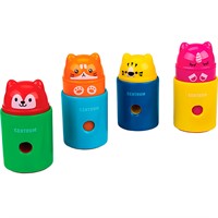 Точилка пластик с контейнером Animals 81233