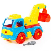 Конструктор-транспорт Автомобиль экскаватор в сетке 73044 П-Е /13/