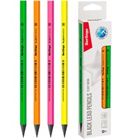 Карандаш ч/г НВ пластик ассорти ВР00885 Berlingo Flexy Neon