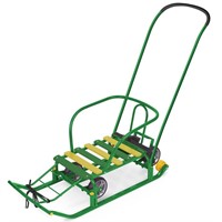 Санки Тимка 3К Универсал Зеленый Т3КУ/З2 /Nika/спинка, толкатель, колеса