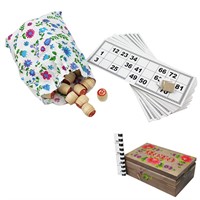 Деревянное Лото подарочное в шкатулке роспись тонированное /Колорит/