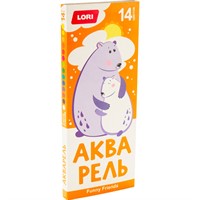 Акварель 14 цв. FUNNY FRIENDS Ааф-004 Lori