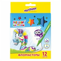 Фломастеры 12 цветов Забавные картинки 151678 Юнландия