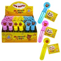 Мыльные пузыри Т22205 Три Кота,нелопающиеся с кругляшом на крышке, 10 мл 1toy