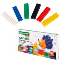 Пластилин 6цв KIDS 120гр. со стеком 106435 BRAUBERG