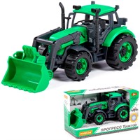 Автомобиль Погрузчик "Прогресс" инерционный зелёный в коробке 91796 П-Е /12/