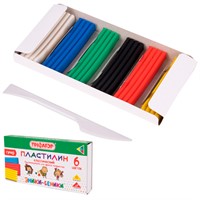 Пластилин 6цв Эники-беники супер Пифагор 120 гр. 106428  стек,