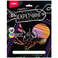 Набор для творчества Скретчинг 18*24 см Животные Журавль Гр-722