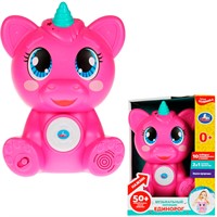 Игрушка на батарейках Ночник Единорог проектор 50 колыбельных,звуков природы HT1095-R /48/