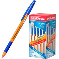 Ручка шариковая синяя R-301 ORANGE 0.7 Stick&Grip 39531 /Erich Krause/