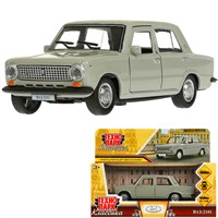 Модель 2101-12-GY ВАЗ-2101  длина 12 см, двери, багаж, инерц, серый Технопарк  в кор