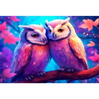 Набор для творчества Алмазная мозаика 30х40 см Нежные совы НД-0481