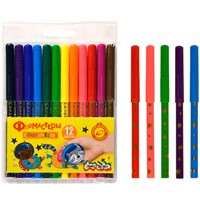 Фломастеры 12 цв. Каляка-маляка ЗВЕЗДОЧКИ ФФКМ12