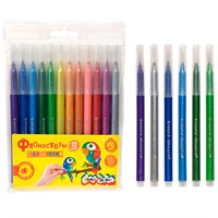 Фломастеры 12 цв. Каляка-маляка с блёстками ФБКМ12