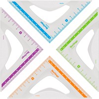 Треугольник 45°, 10см Berlingo "Color", пластиковый TR_10010