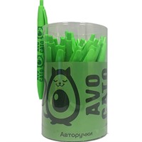 Ручка шариковая синяя автомат AVOKATO прорезиненная 84012 СТОК