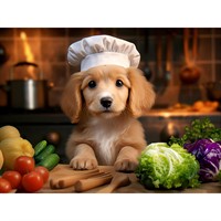 Набор для творчества Алмазная мозаика 30х40см Щенок-повар НД-6345