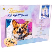 Набор ДТ Роспись по холсту 22х30 см Ель в снегу Х-7546