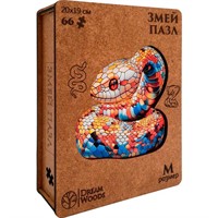 Деревянный Пазл фигурный Змей P-055
