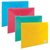 Папка-конверт с кнопкой А4, до 100 л, BRAUBERG "My CLEAR BAG" 225174