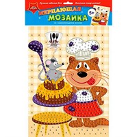 Набор для творчества Мозаика самокл. мерцающая из мягк. пласт. А3 "Весёлые поварята" С1573-72