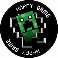 Тарелка бумажная Пиксели 23см 6шт 6074951