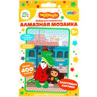 Набор для творчества Алмазная мозаика 10*15 см Чебурашка 400 дет. МУЛЬТИ АРТ AM10X15-102086