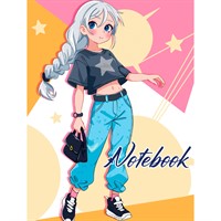 Блокнот 467-0-159-15615-4 My big notebook. Девочка с косой