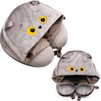 Басик подушка на шею с капюшоном Knph32-001