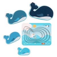 Деревянный Пазл-матрешка "Четыре кита", 4 детали 962521