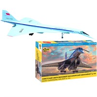 Сборная модель 7045 Советский сверхзвуковой пассажирский авиалайнер Ту-144