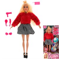 Кукла Карапуз 66529-21-S-BB 29см София-модница, набор тату, руки и ноги сгиб, с акс