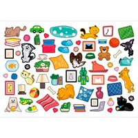 Наклейки Домашние истории с игровым полем 088881