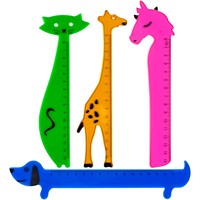 Линейка пластик 15см ANIMALS ассорти 80271